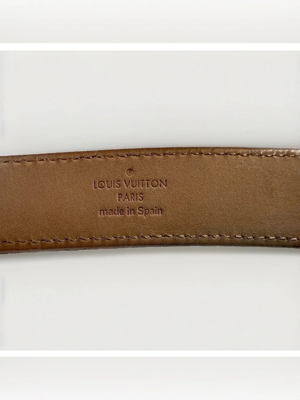Louis Vuitton Authentic  Monogram Blanc Ceinture Candy Leather Belt 36/90